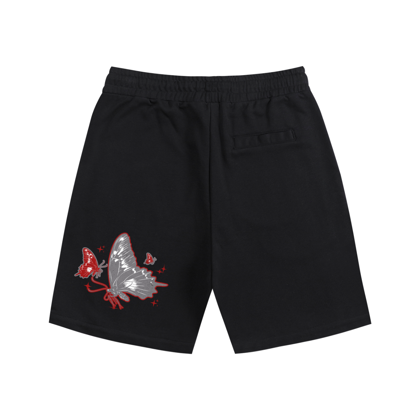 Chi-Red Bloom Cotton Shorts
